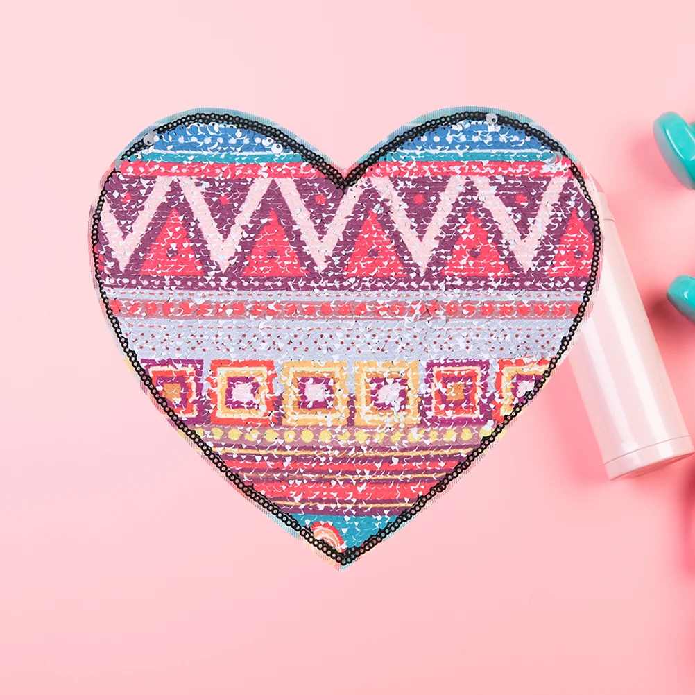 DIY вышитая нашивка аппликация в национальном стиле персиковое сердце ткань с