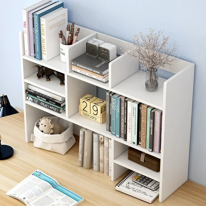 

SH 2023 Year New AOLIVIYA Simple Small Bookshelf Computer Desk Student Space Saving Small Bookcase Office Desktop Rack