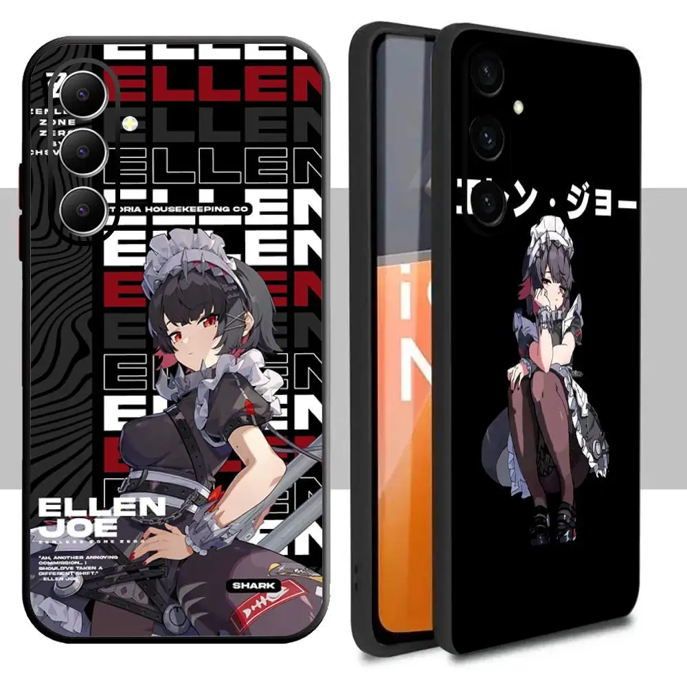 Фото Чехол для телефона с дизайном милой и сексуальной девушки Ellen Joe для Samsung Galaxy S26 S25 S24 S23 S22 S21 Plus Ultra Note20, мягкий, черный №3