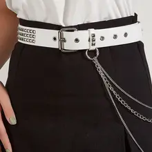 DIEZI Harajuku Vintage Car Jeans Pants Key Chain Ring Women Men Hip Hop  Silver Color Lock Key Tassel Chain Pendant Chain For Bag