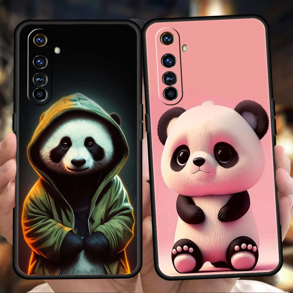 Мягкий силиконовый чехол с милыми животными пандами для Realme 8 9 10 Pro 8i 9i C3 C11 C21 C25 C35