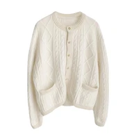 sweater cardigan womens coat loose spring and autumn new style small fragrance knitted sweater top outer wear