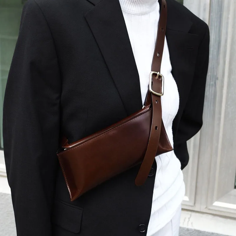 

Дизайнерская роскошная сумка-слинг для женщин, модная текстурная нагрудная сумка через плечо, новинка 2023, бесплатная доставка