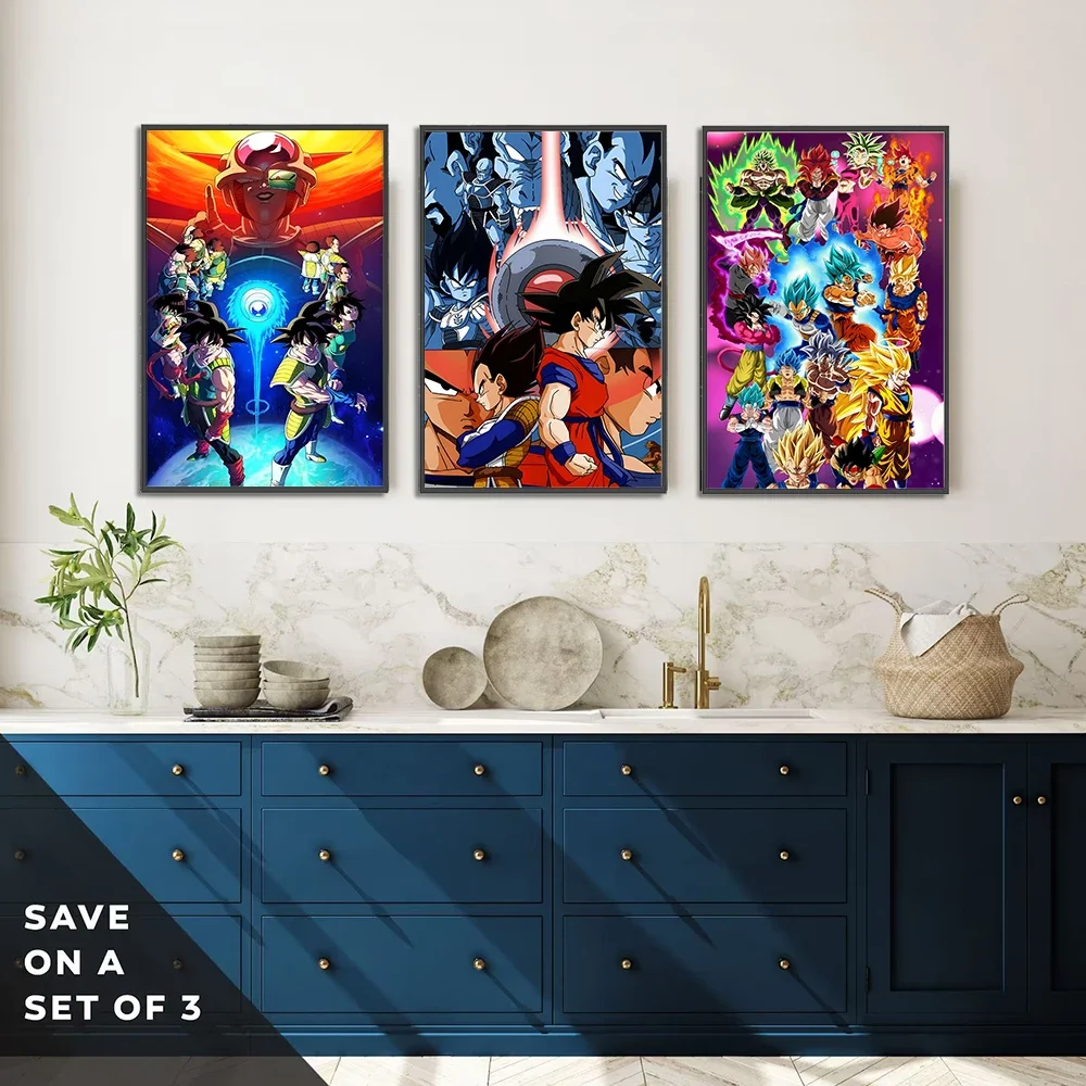 Самоклеящийся постер Dragon Ball Super Saiyan Goku