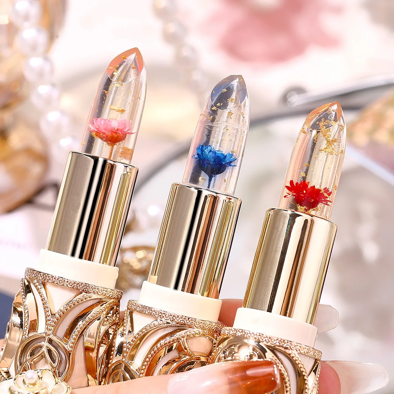 

Korean Lipstick Petal Jelly Colour Changing Lipstick Nourishing Waterproof Warm Change Silky Smooth Lip Balm Private Label