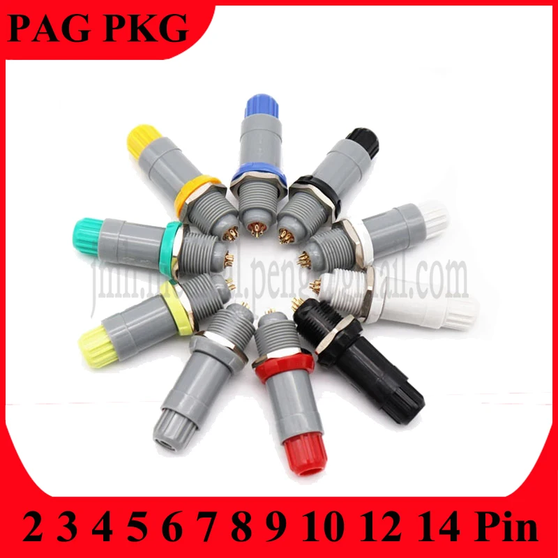

1Set PAG PKG 1P 2 3 4 5 6 7 8 9 10 12 14 Pin Medical Plastic Push-pull Self-locking Male Plug And Fixed Female Socket Connector