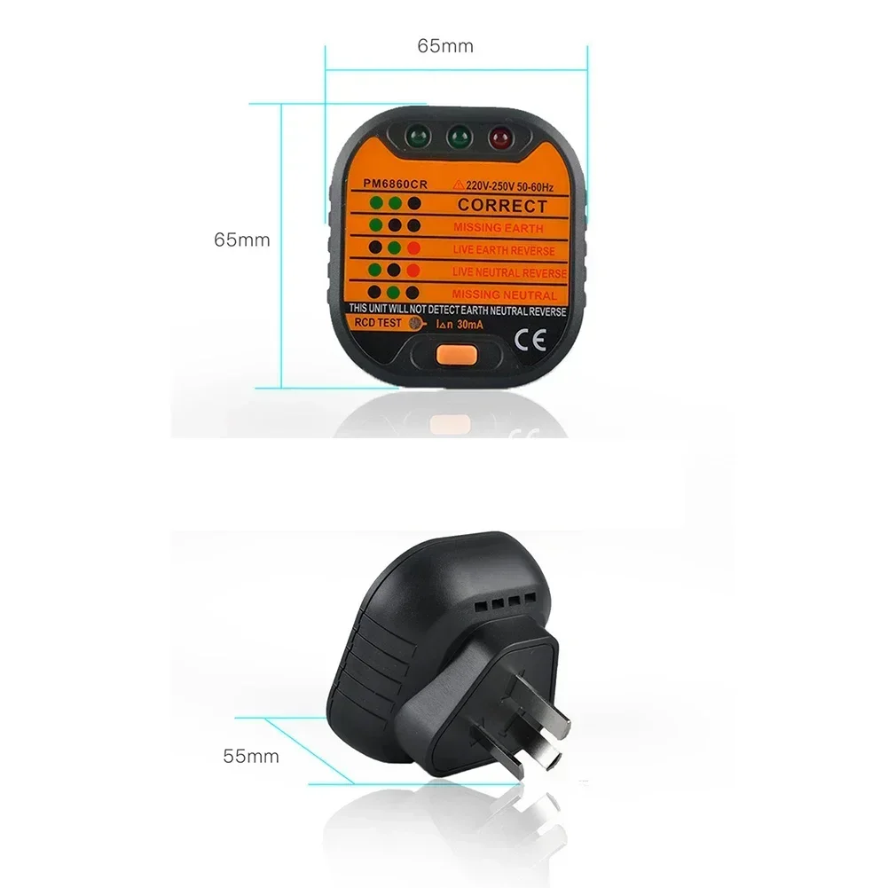 Тестер розеток ABS PM6860DR/PM6860BG/PM6860ER/PM6860CR Портативный безопасный инструмент