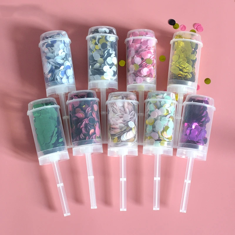 

1Set Push Poppers Mixed Rose Gold Confetti Wedding Bridal Anniversary Push Pop Confetti for Happy Birthday Party Decorations