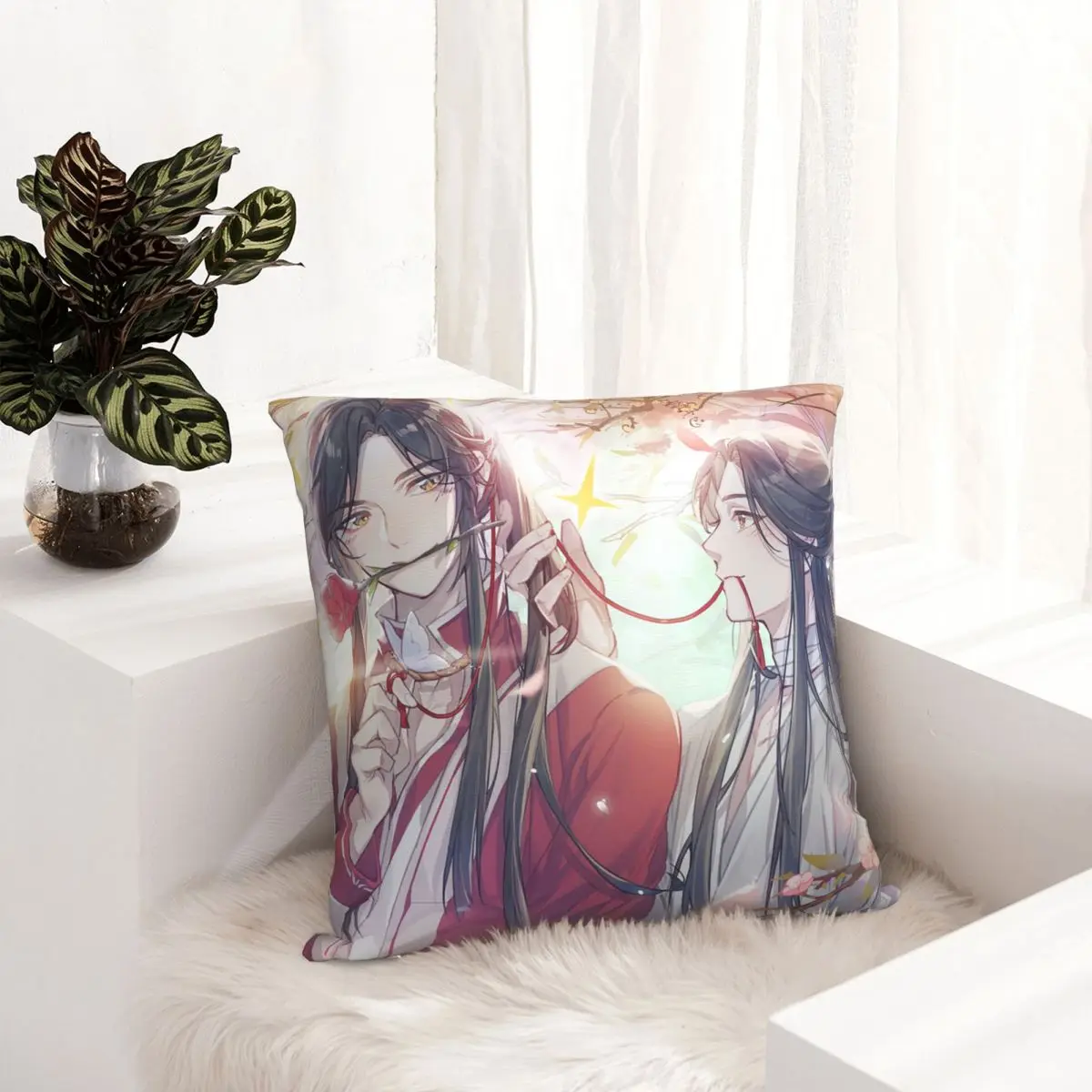 Небесный официальный благословение ляан Хуа чехол для подушки женский аниме Yaoi