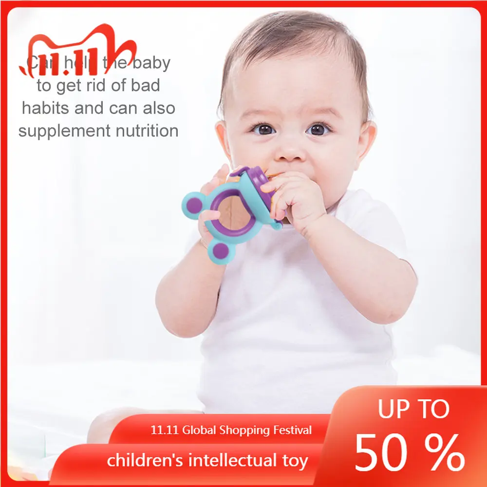 

2022 NEW Baby Feeder Silicone Fresh FoodKids Boy Girl Bear Ear Fruit Feeding Cute Infant Baby Supplies Nipple Soother Bottles