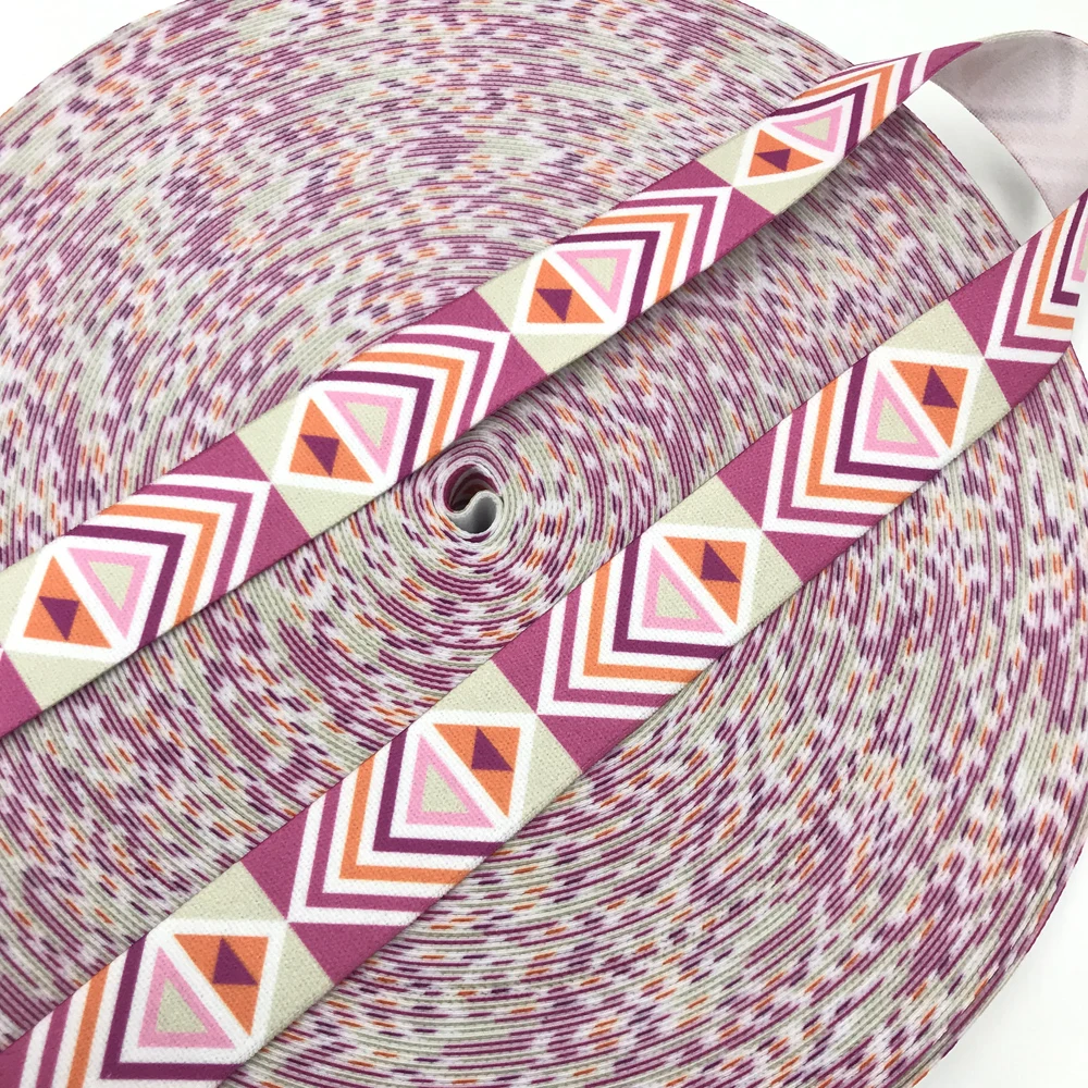 25 мм 5/10 метров/партия эластичная тесьма в виде ацтекского принта на талии для