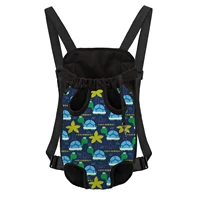richly colorful undersea critters print pet chest backpack high quality dog front chest knapsack travel portable cat rucksack