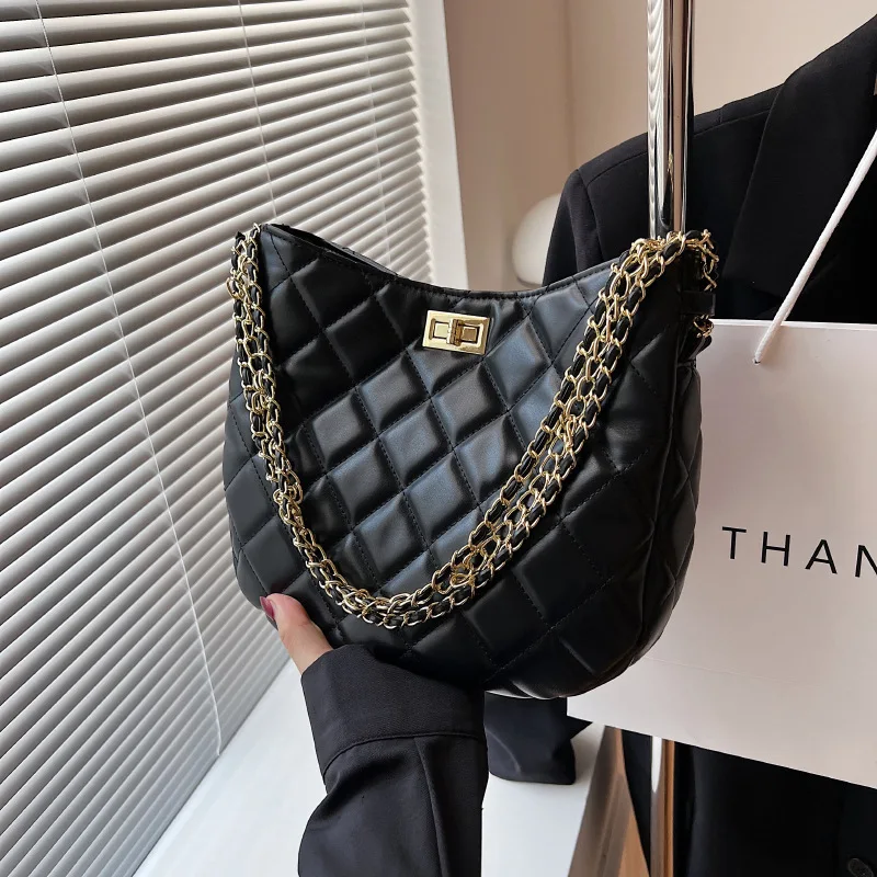 

Новинка 2022, простая и Универсальная Ретро сумка на цепочке в европейском стиле, женская сумка, модная трендовая нишевая сумка через плечо