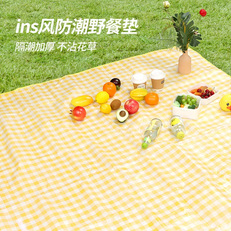 

2x2M Foldable Portable Picnic Mat Waterproof Oxford Cloth Picnic Blanket Moisture-proof Thicken Lightweight Camping Sleeping Pad