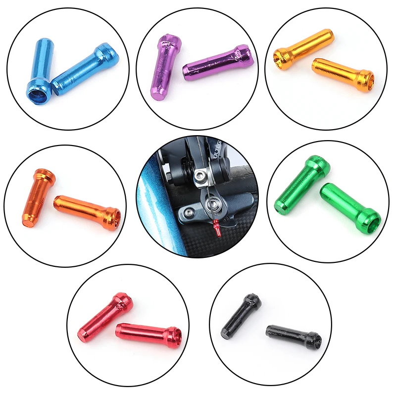 

Mtb Bike Brake Cable Caps Alloy Bicycle Cables Cycling Shifter Aluminum Crimping End Derailleur Shift Caps