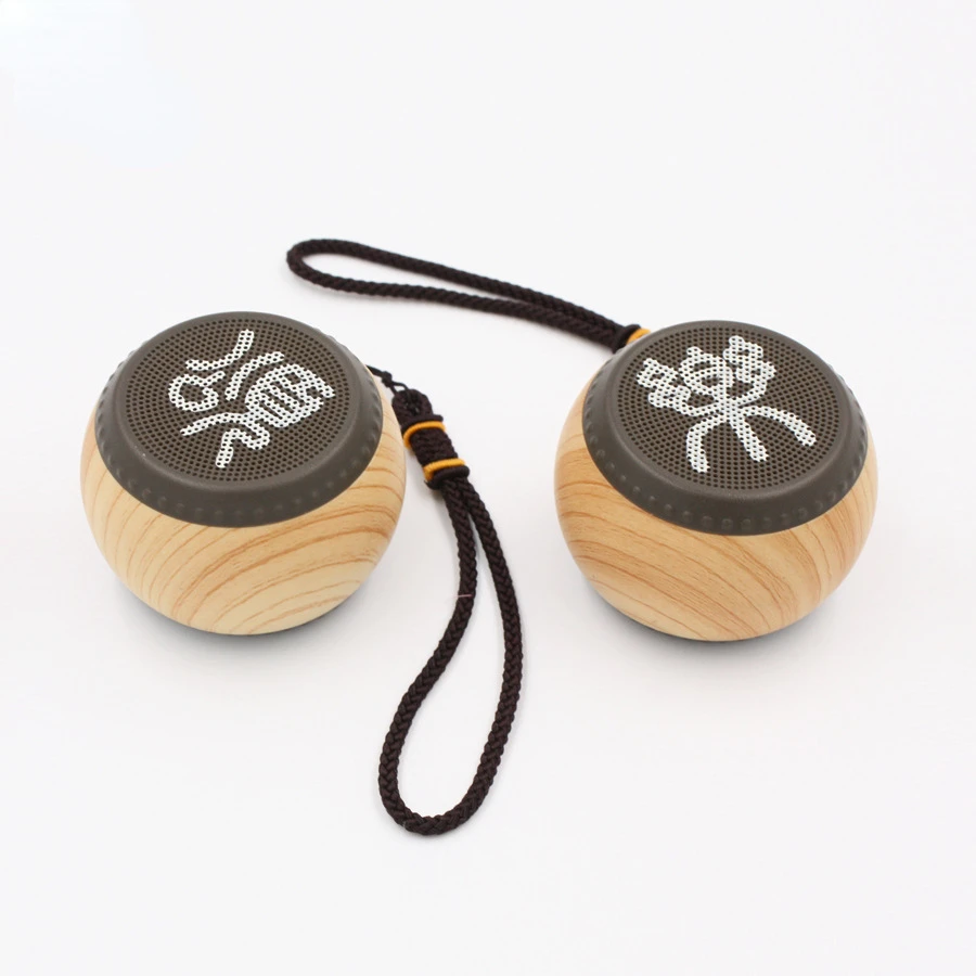 

New Creative Retro Wooden Drum Small Audio Wireless Bluetooth Portable Mini Speaker