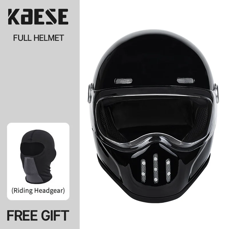 

Новые модные ретро мотоциклетные шлемы из стекловолокна, винтажный шлем из стекловолокна для кафе Racer, полный шлем для мотокросса, скутера