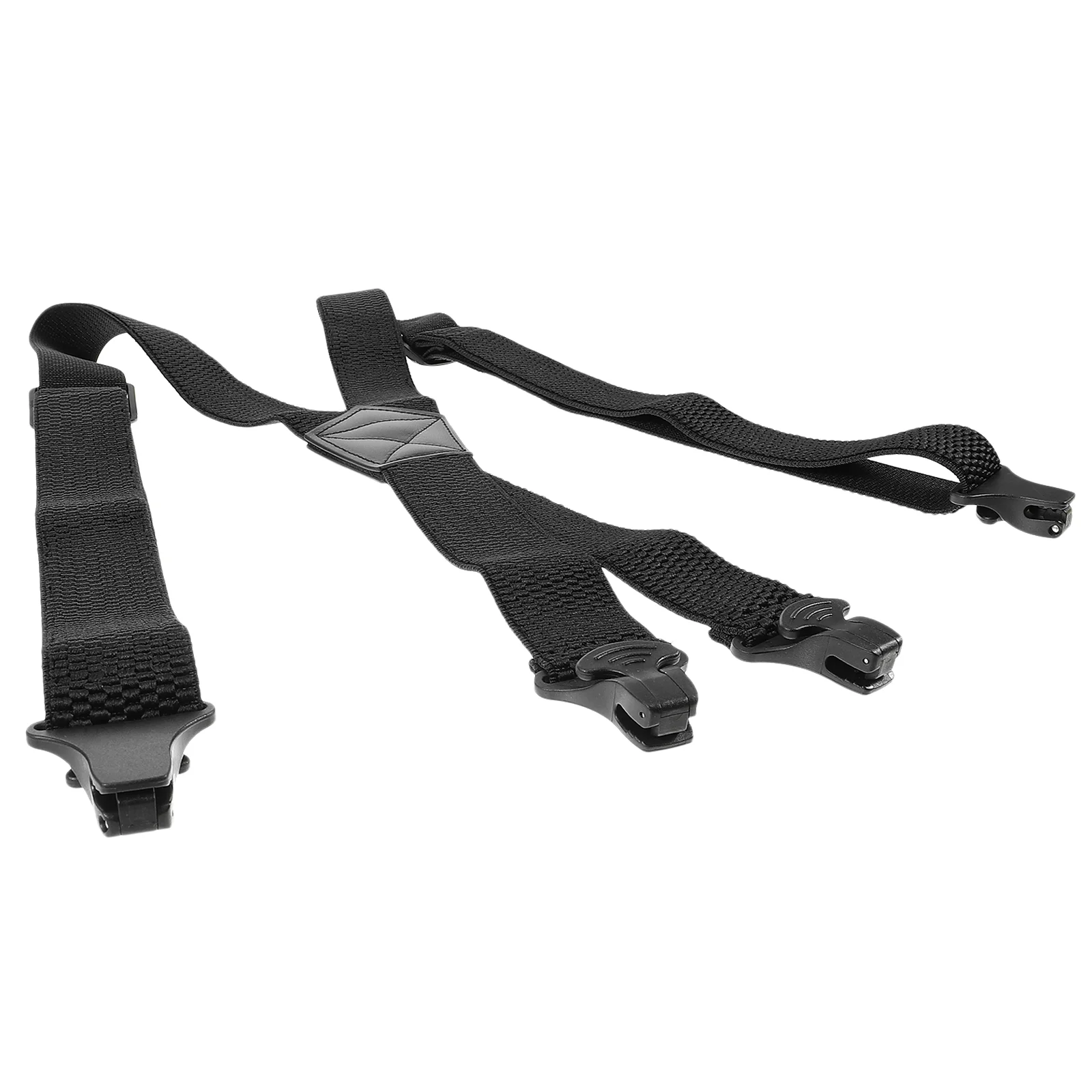 

Elastic X Back Suspenders Black Clips Men Plastic Adjustable 4 Hooks Aldult Pants