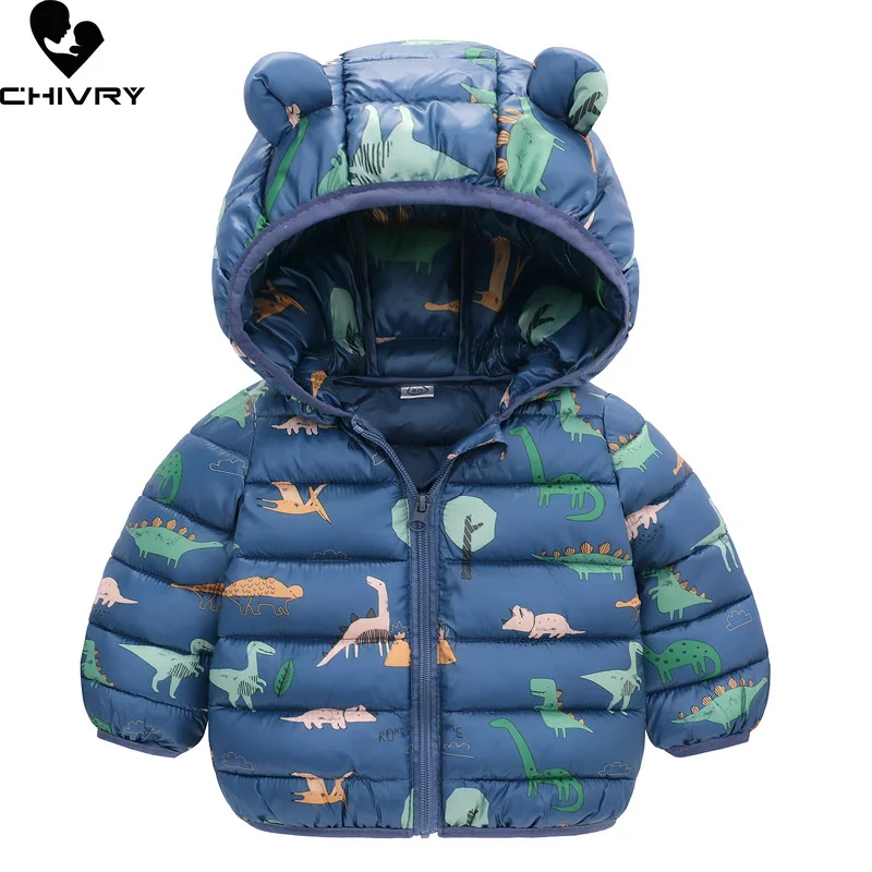 

Детская зимняя куртка на хлопковой подкладке, теплая парка с капюшоном и мультяшным рисунком для маленьких мальчиков и девочек, пальто, детские толстые пуховики, одежда