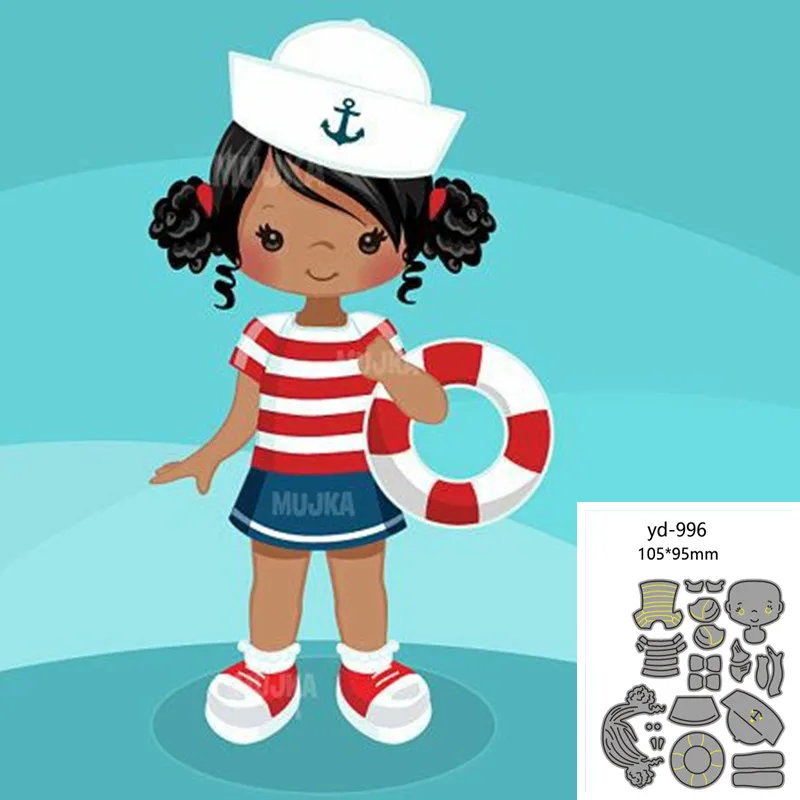 

Металлические Вырубные штампы темно-синяя девушка Скрапбукинг искусственное тиснение