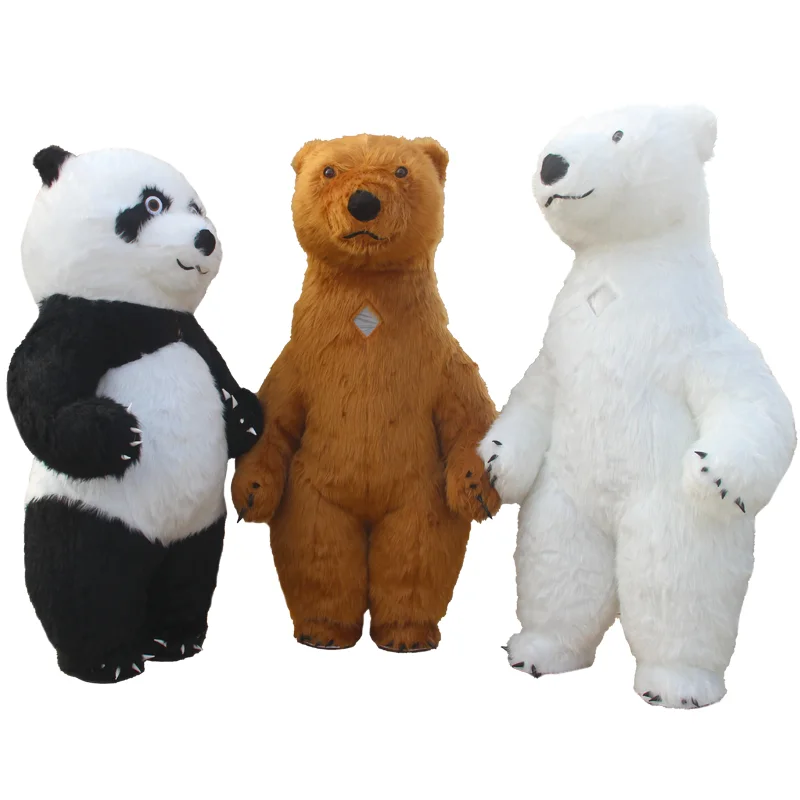 Гигантский надувной костюм талисмана белого медведя 2 м/2 6 м/3 м для взрослых