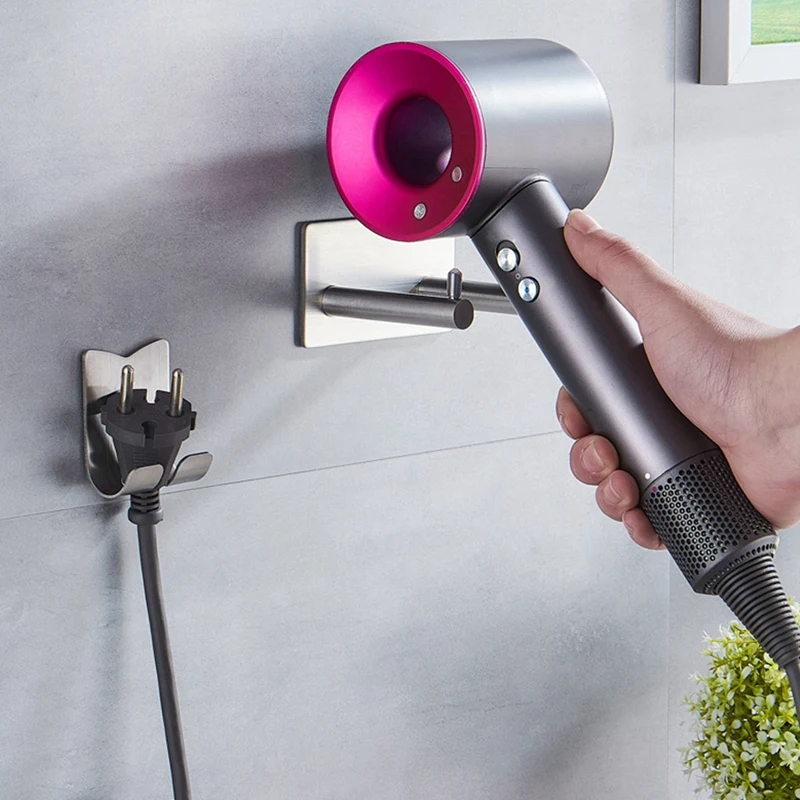 2 шт. без дырокола для ванной комнаты стойка фена из нержавеющей стали настенная