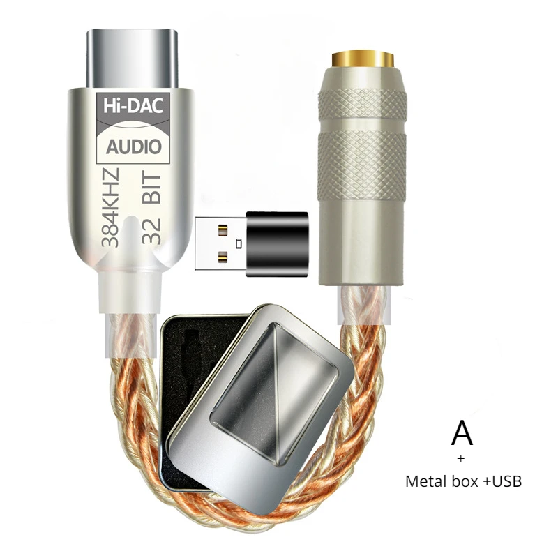 Усилитель для наушников ALC5686 с USB Type C на 3,5 мм DAC цифровой декодер для наушников AUX аудио кабель OTG адаптер конвертер Android