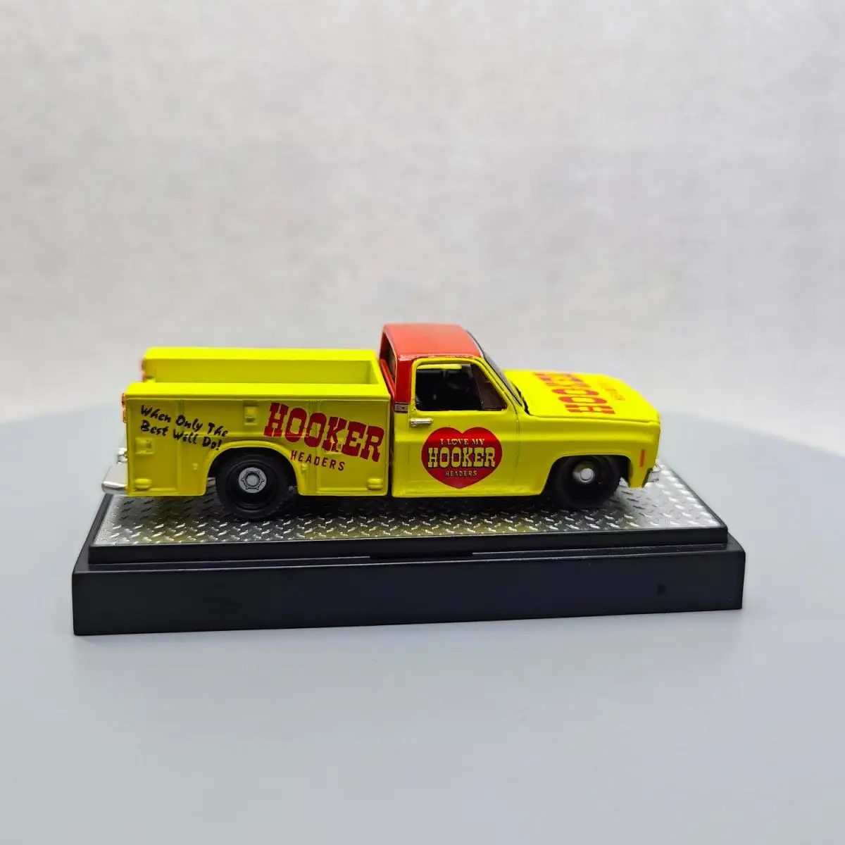 M2 машины 1/64 1975 Silverado желтый Литой Сплав модели автомобиля коллекция дисплей