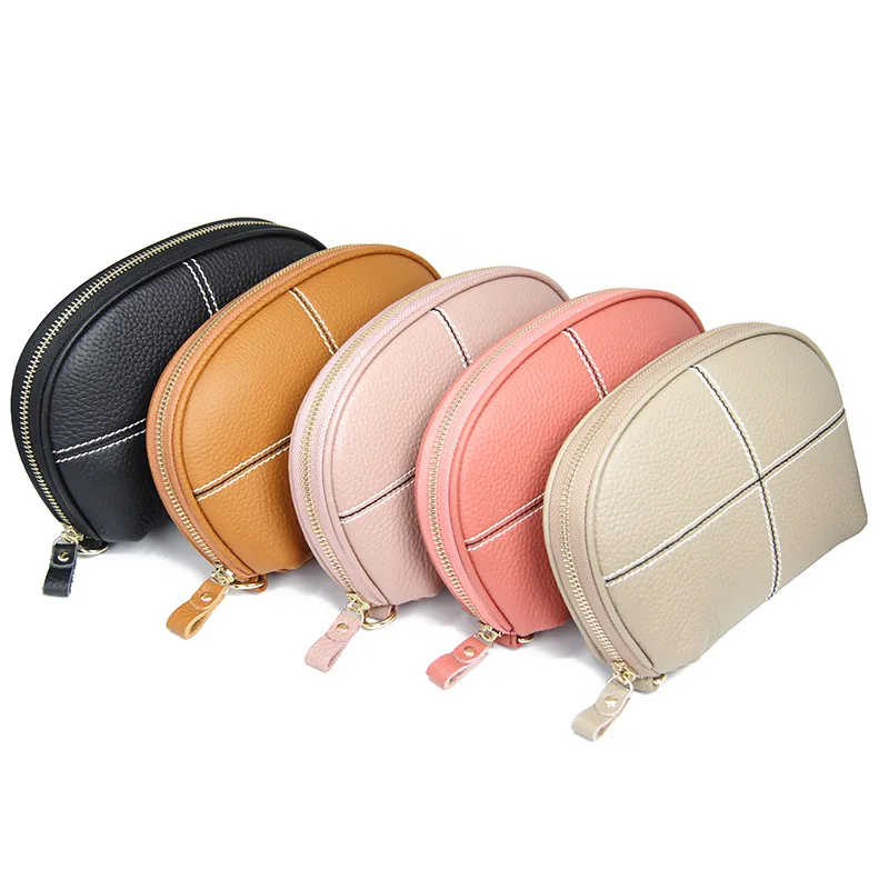 

Mini Shell Phone Bag First Layer Cow Leather Women Handbags Women Casual Soft Cowhide Clutches Bag Key Cards Wallet Purse Bags