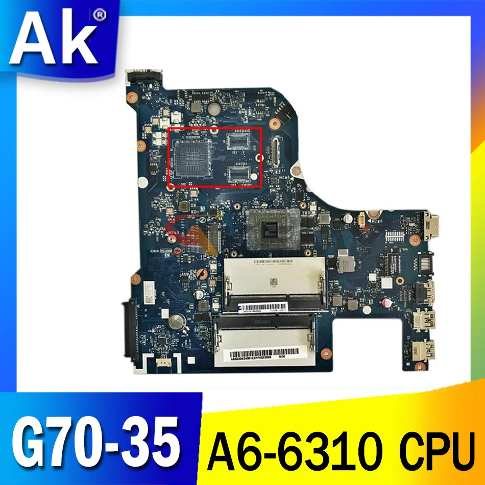 

For Lenovo G70-35 Laptop Motherboard CG70A NM-A671 A6-6310 FRU 5B20K04305 DDR3 100% Fully Tested