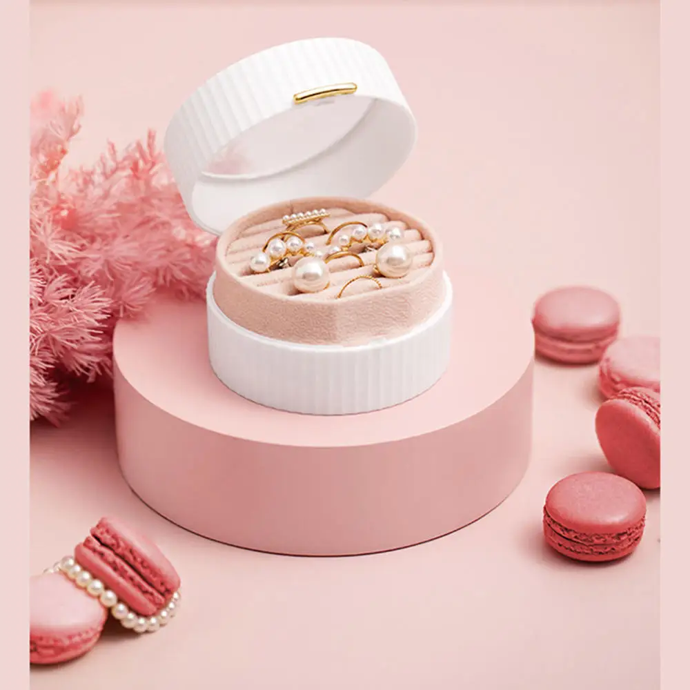 

Новая шкатулка для украшений Makaron, портативная коробка для хранения серег, гвоздиков, ожерелий, браслетов