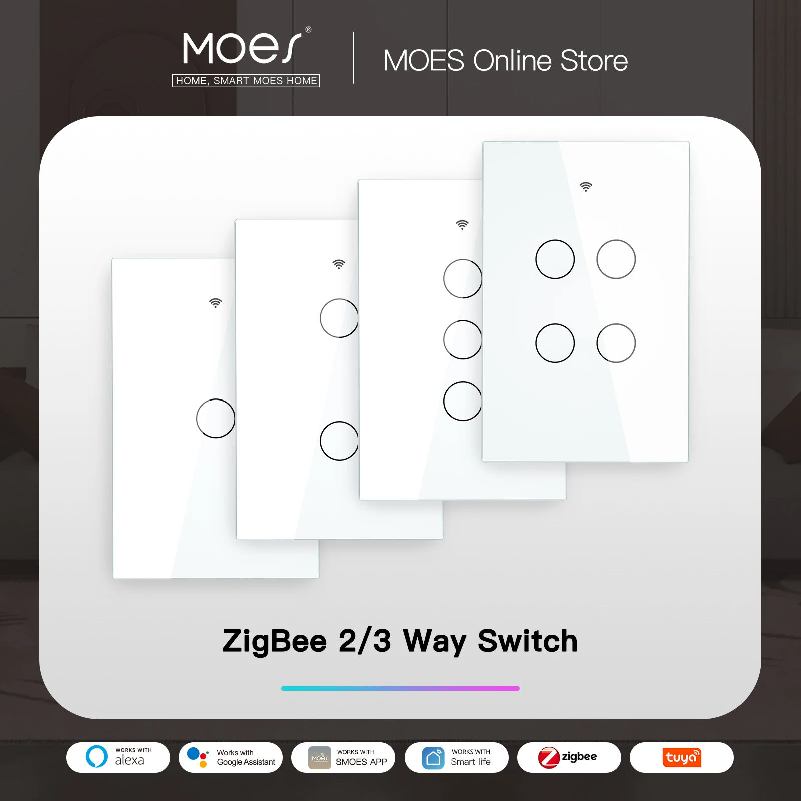 

MOES Сенсорный умный выключатель ZigBee