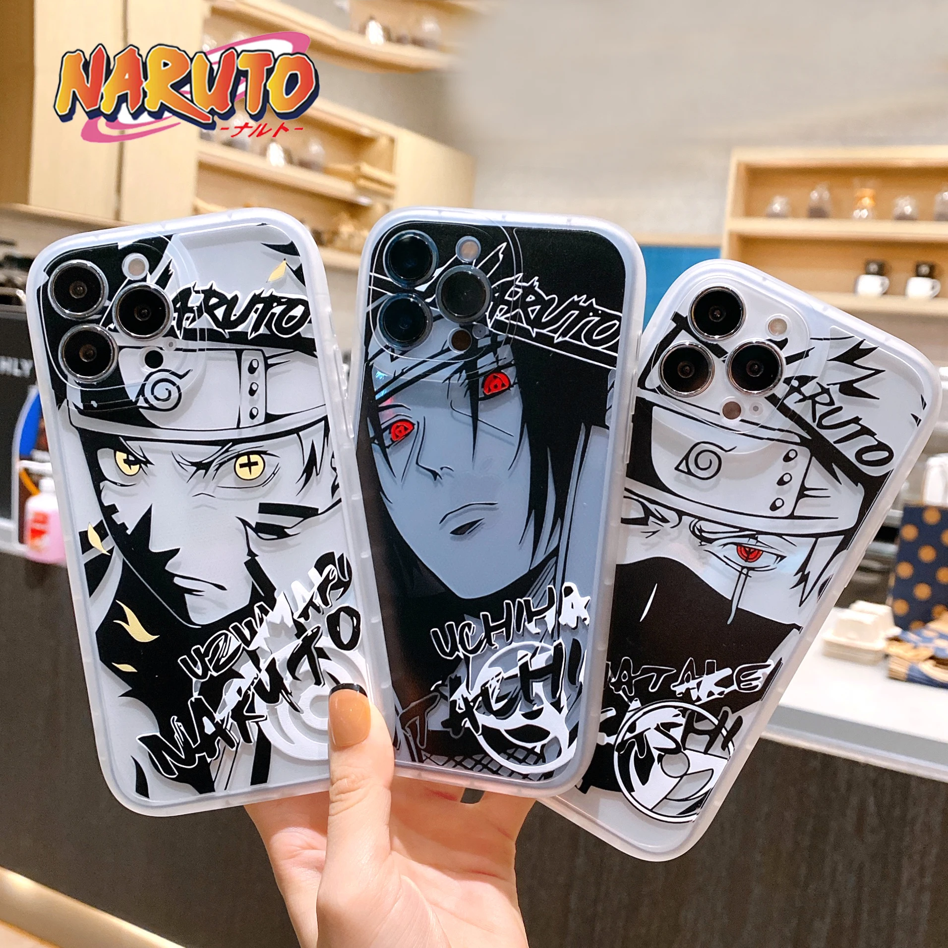 Чехол для телефона Naruto мягкий силиконовый чехол IPhone 13 12 11 Pro Max 7 8 Plus X XR Uchiha Sasuke Kakashi
