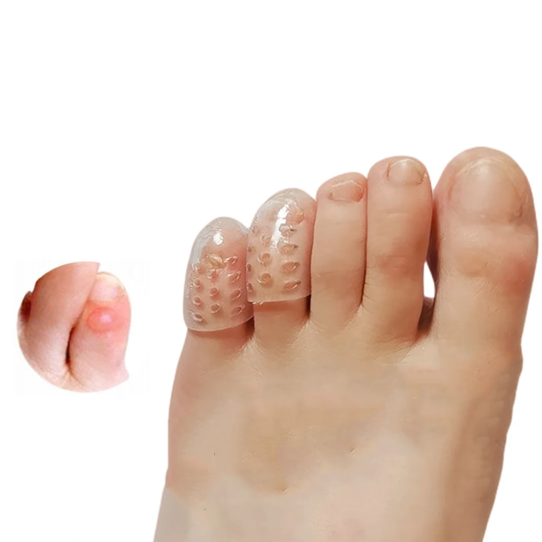 

Silicone Toe Caps Anti-Friction Breathable Toe Protector Prevents Blisters Toe Caps Cover Protectors Foot Care