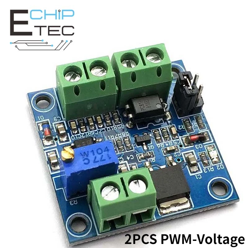 

2PCS PWM to voltage converter module 0%-100% to 0-10V for PLC MCU digital to analog signal