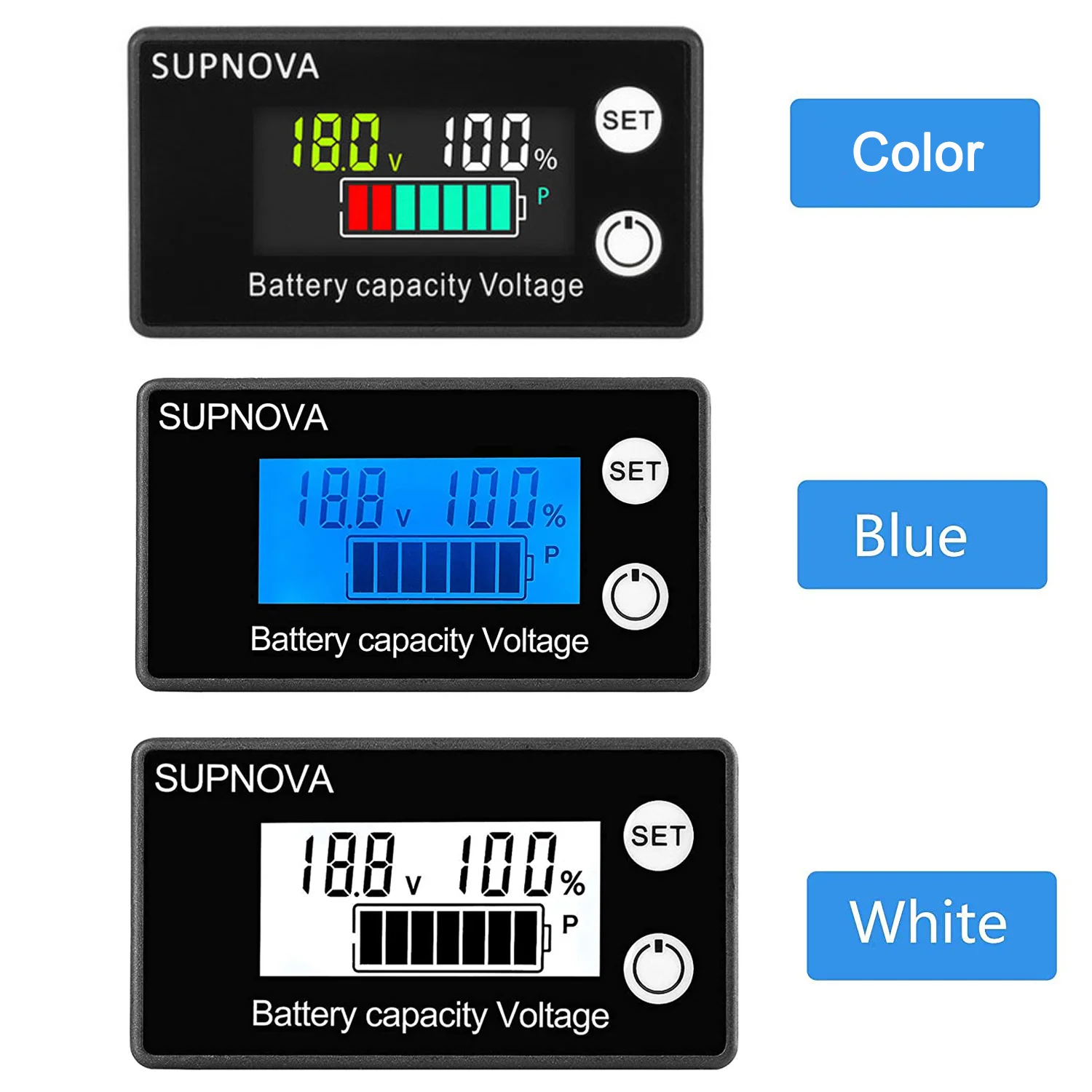 

Вольтметр постоянного тока 8 В-100 В индикатор емкости Измеритель мощности литиевый свинцово-кислотный элемент LiFePO4 12 в 24 в 48 В для ЖК-аккумулятора 6133A