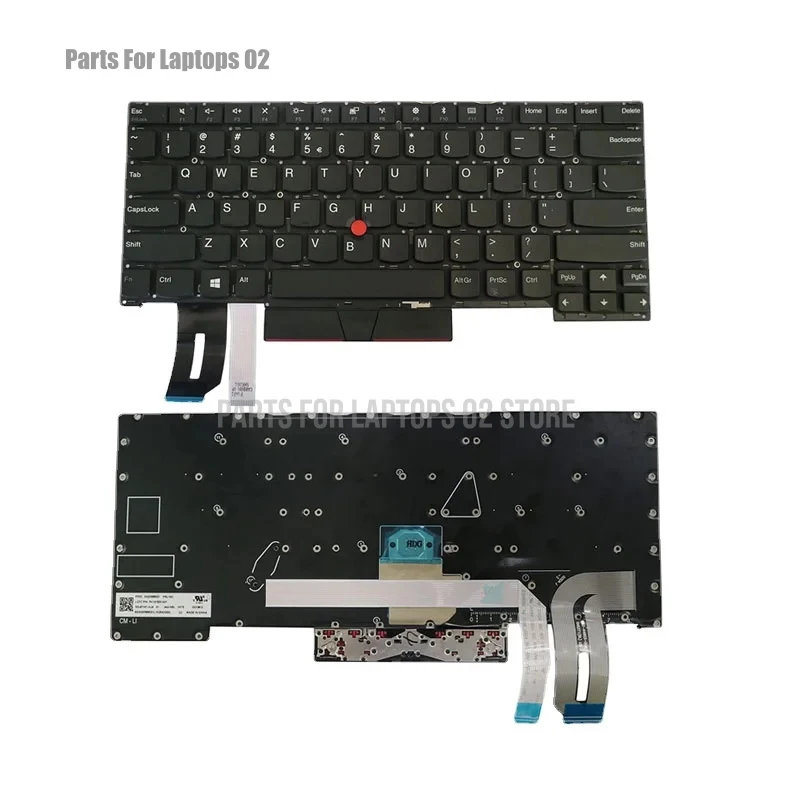 Фото Сменная клавиатура US для ноутбуков Lenovo ThinkPad T490S T495S T14S P1 X1 Extreme Gen1 Gen2 без рамки №1