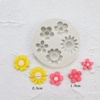 chrysanthemum flowers shape silicone mold diy fondant chocolate cake decoration biscuits baking tools kitchen cookie make mould