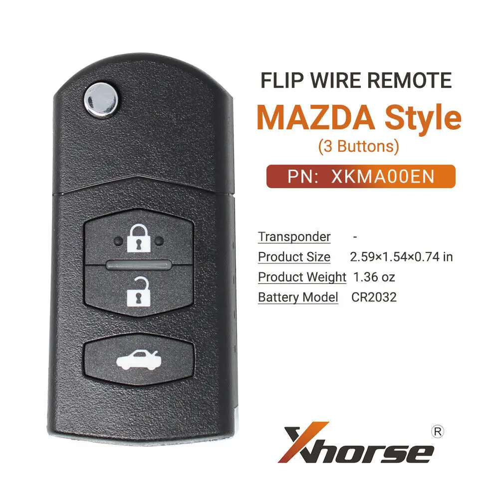 

5x XHORSE XKMA00EN Universal Remote Key Fob 3 Buttons for Mazda Type for VVDI Key Tool (English Version)