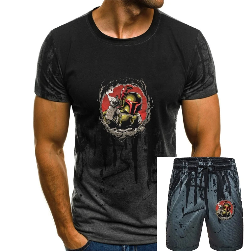 

Черная Мужская футболка Boba Fett Bounty Hunter, размер M, NWOT Classic