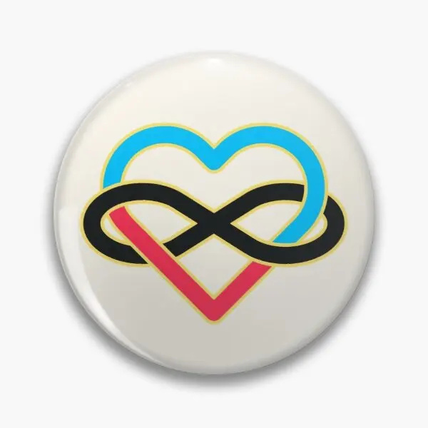 

Polyamory Infinity Heart Customizable Soft Button Pin Jewelry Metal Women Creative Decor Funny Fashion Lapel Pin Cartoon