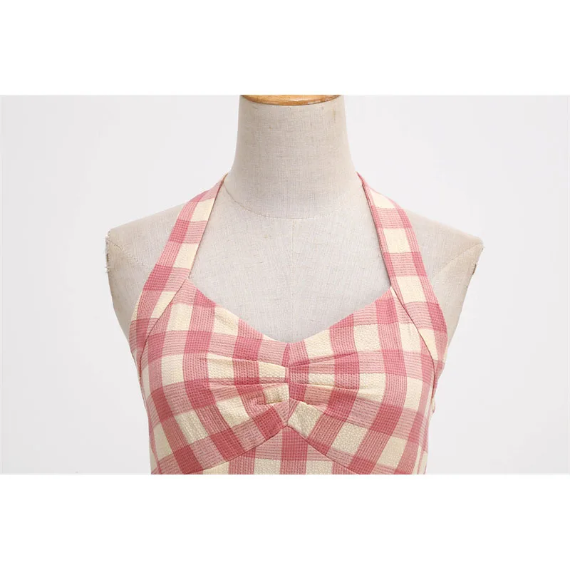 LSYCDS 2024 летние платья без рукавов с бретелькой на шее для женщин праздничное