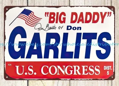 НЕ ГАРЛИИ FOR CONGRESS металлическая жестяная вывеска для большого папы предметы