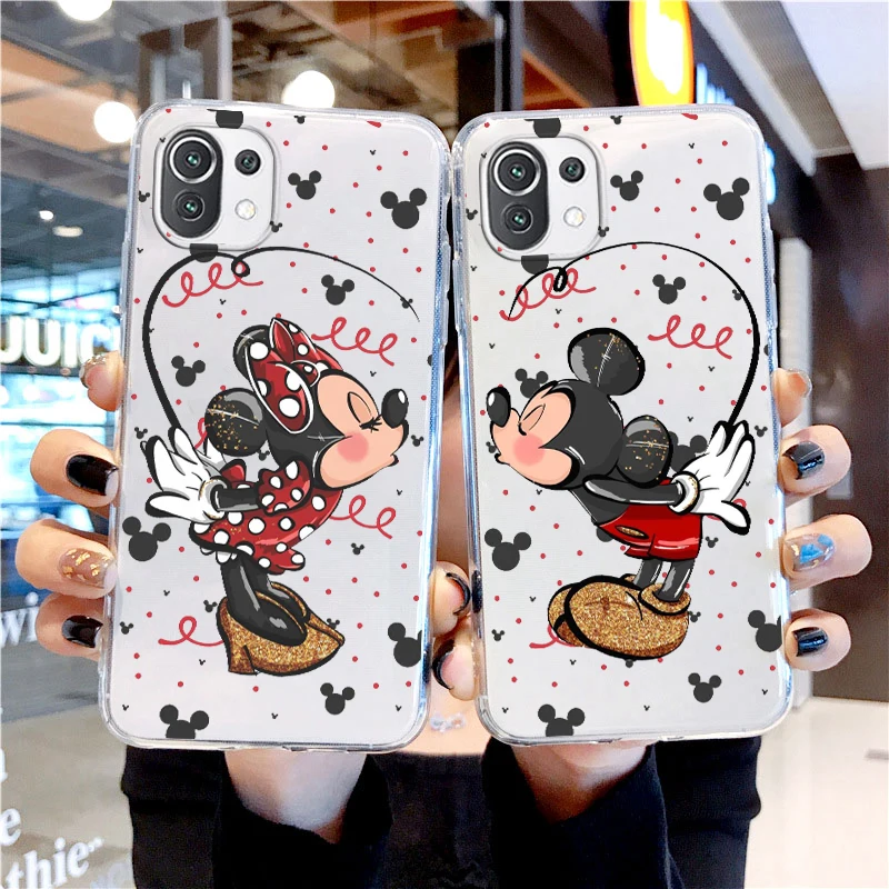 

Disney Mickey Mouse Transparent Phone Case For Xiaomi Mi 13 12T 12S 12X 12 11 11T 11i 10T 10 9 Pro Lite Ultra 5G