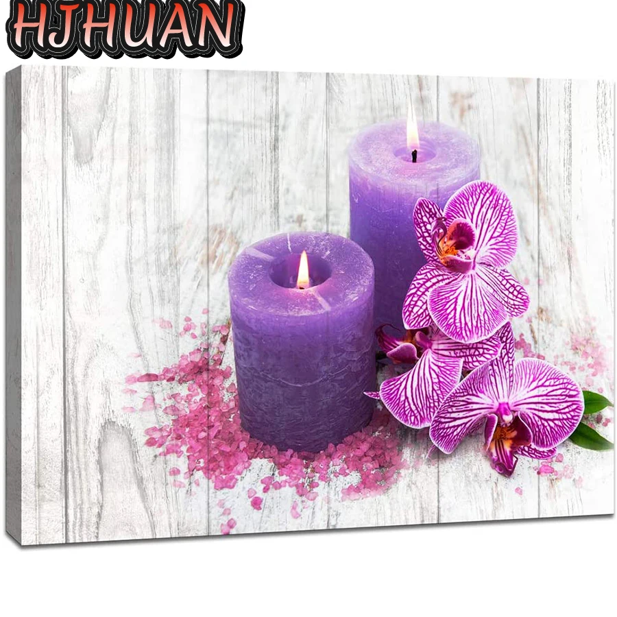 

Свечи, ароматерапия, алмазная живопись фаленопсис 5d Сделай Сам Вышивка художественное ремесло полный квадратный/круглый стразы домашний Декор подарок