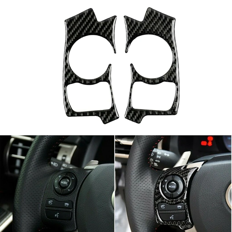 

Carbon Fiber Steering Wheel Button Decor Frame Cover Trim for Lexus IS250 IS300 IS350 NX200 2013-2022 Interior Sticker