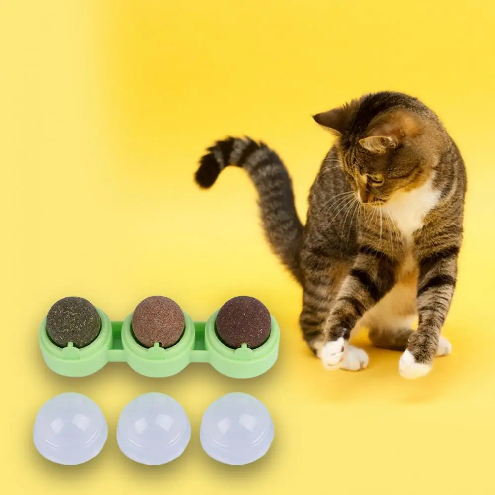 

Attractive Cat Toy 3 in 1 Interesting Catnip Wall Ball Cat Toy Cat Teaser Toy Pet Toy