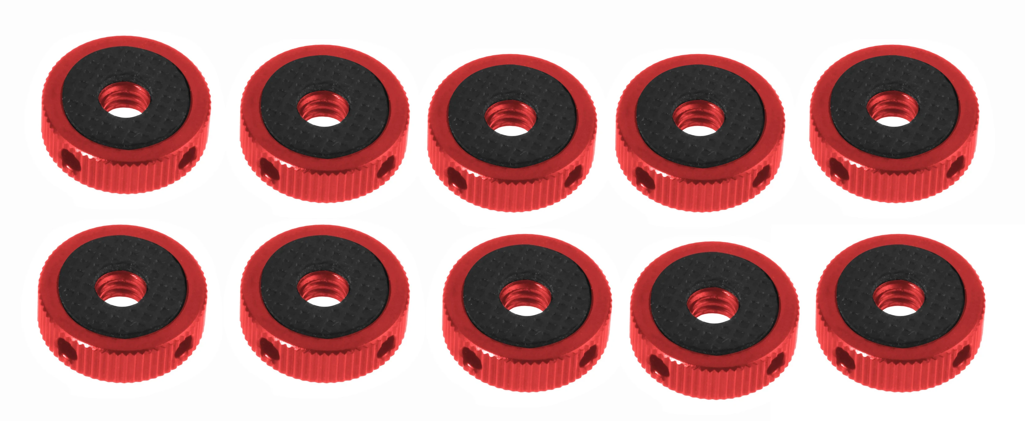

10pcs SLR camera tripod pan head universal screw 1/4 inch Red nuts with rubber pad quick release assembly plate accessories
