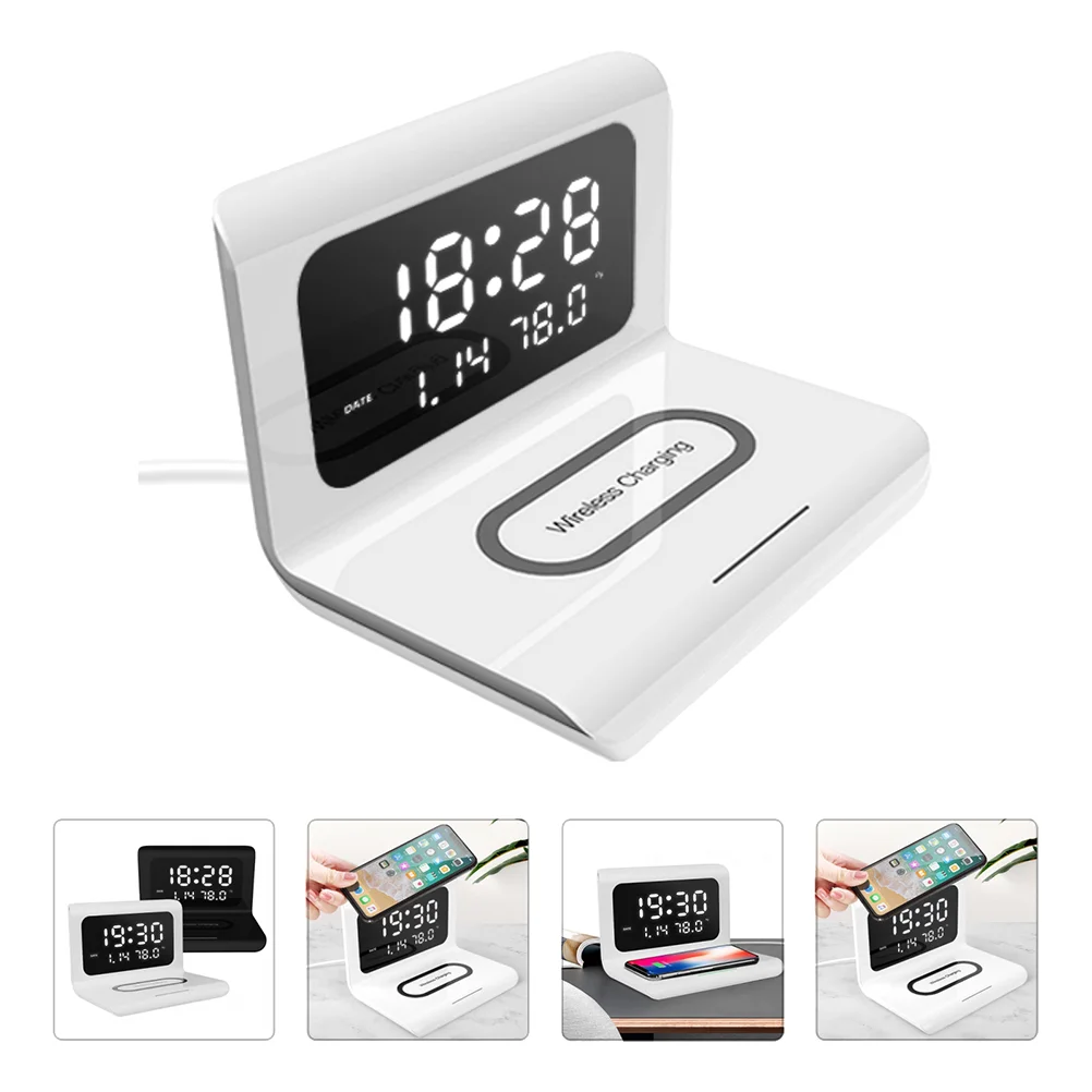 

Digital Alarm Clock Wireless Dock Clock ( )