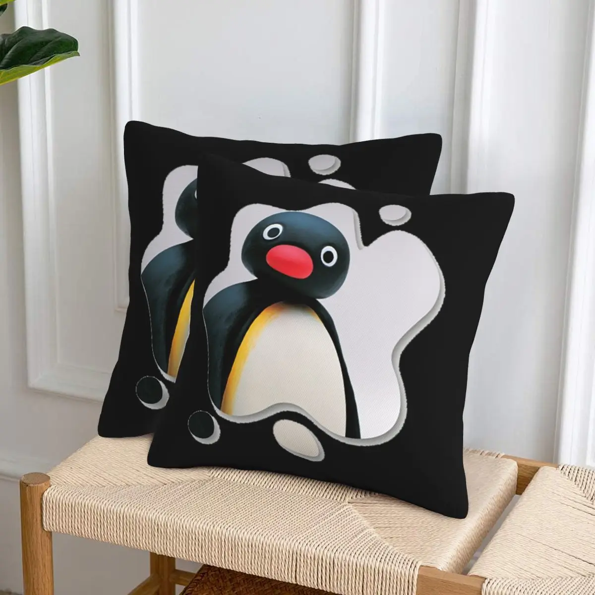Фото Pingu Pinga Penguin TV 2 шт. квадратная наволочка наволочка удобная декоративная подушка для домашнего автомобиля №3